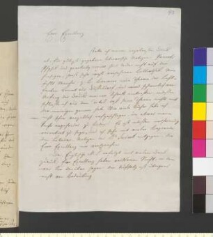 Brief von Schopenhauer, Arthur an Goethe, Johann Wolfgang von