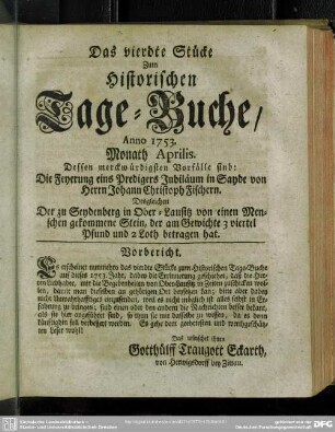 Das vierdte Stücke. Monath Aprilis