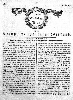No. 43., vom 28sten Mai