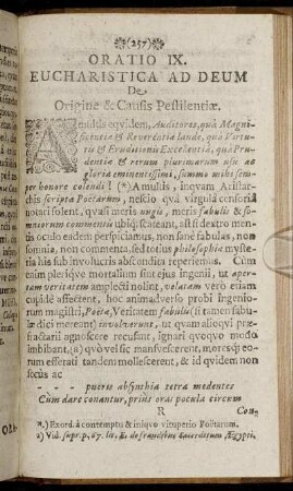 Oratio IX. Eucharistica Ad Deum De Origine & Causis Pestilentiæ.