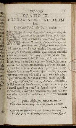 Oratio IX. Eucharistica Ad Deum De Origine & Causis Pestilentiæ.