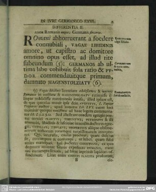 Differentia II. Amor Romanis vagus, Germanis sincerus