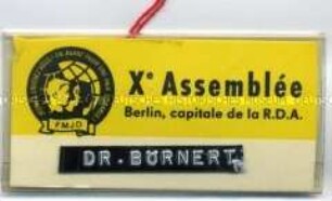 Generalversammlung des WBDJ (Weltbund der Demokratischen Jugend), 10., Berlin