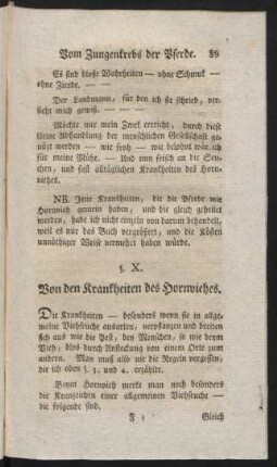 §. X. Von den Krankheiten des Hornviehes.
