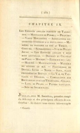 Chapitre IX. Les envoyés anglais partent de Tassisudon. ...
