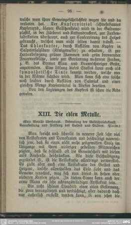 XIII. Die edlen Metalle