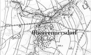 Berthelsdorf-Rennersdorf. Meßtischblatt, Sekt. Löbau, 1884