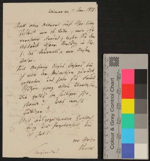 Brief von Friedrich Peucer an Unbekannt vom 7.1.1825