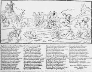 Halle (Saale), Der Zuchtwagen, Flugblatt aus Nürnberg mit Gedicht von Hans Sachs; Stiftung Moritzburg; Katharina Weygel
