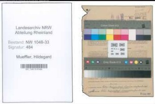 Entnazifizierung Hildegard Mueffler , geb. 11.11.1911 (Kindergaertnerin)