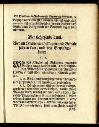 Der sechzehende Titul. - Der zwanzigste Titul.