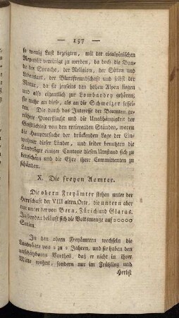 X. Die freyen Aemter.