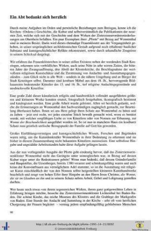 Ein Abt bedankt sich herzlich