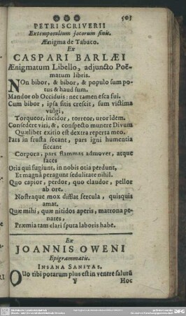 Ex Joannis Oweni Epigrammatis