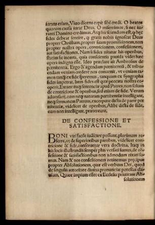 De Confessione Et Satisfactione.
