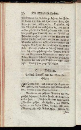 Dritter Abschnitt. Epikurs Begriff von der Natur der Götter.