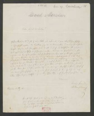Brief an Carl Gottlieb Reißiger : 18.01.1845
