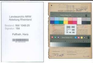 Entnazifizierung Hans Paffrath , geb. 02.02.1907 (Elektriker)
