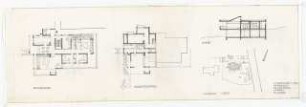 Wohnhaus Dr. Gnichwitz, Herten Vorentwurf 1.1: Grundrisse, Schnitt, Lageplan 1:500
