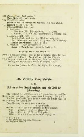 III. Deutsche Vorgeschichte