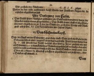 VI.[i.e. IV.] Vom SchweinsKopff