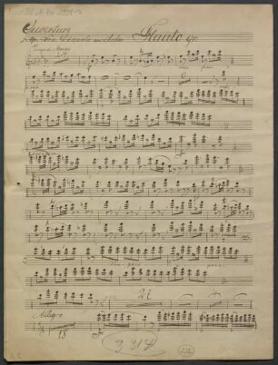 Fra Diavolo, banda, AWV 18, HenK deest, Excerpts, Arr - BSB Mus.Schott.Ha 2998-3 : [heading, fl:] Ouverture // z. Op. Fra Diavolo von Auber