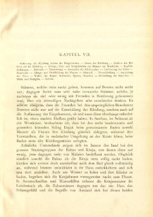 Kapitel VII. Auffassung der Kleidung seitens der Eingeborenen - ...