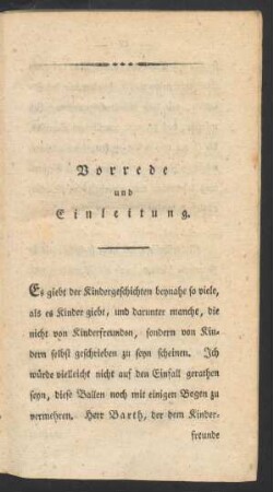 Vorrede und Einleitung.