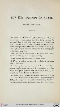 2: Sur une inscription arabe trouvée à Constantine