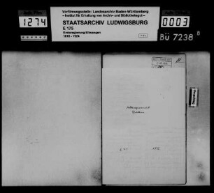 Bestellung von Revisoren für die Erwerbs- und Wirtschaftsgenossenschaften im Oberamt Ellwangen