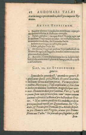 Cap. 12. De Synecdoche generis.