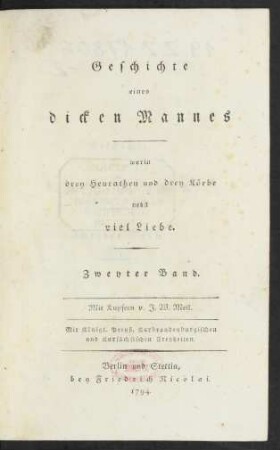 Bd. 2: Geschichte eines dicken Mannes