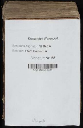 Bürgerbuch der Stadt Beckum