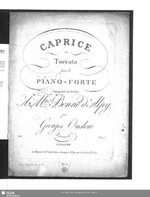 Caprice ou Toccata pour le Piano-Forte : Oeuvre 6
