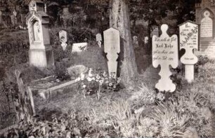 Friedhof. Grabschilder, Ende 19. Jahrhundert