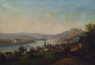Das Rheintal mit der Stadt Koblenz und Festung Ehrenbreitstein