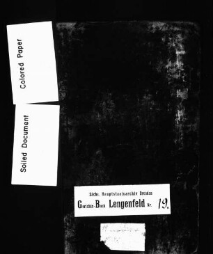 Gerichtshandelsbuch der Stadt Lengenfeld, Bd. 18