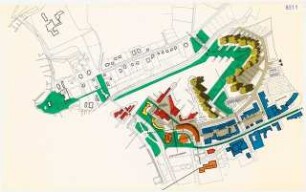 Freizeitanlage am Tegeler See, Berlin Schinkelwettbewerb 1969: Lageplan