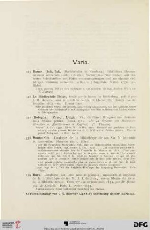 Varia (Nr. 335-378)