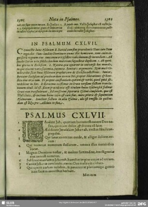 In Psalmum CXLVII.[i.e. CXLVI.] Psalmus CXLVII.[i.e. CXLVI.]