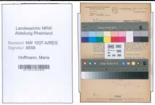 Entnazifizierung Maria Hoffmann , geb. 01.05.1891 (Landessekretaerin)