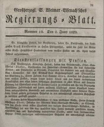 Nr. 10 : 2. Juny 1829