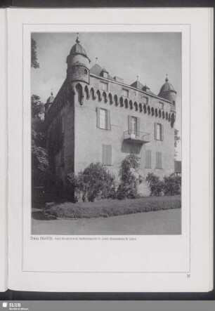 Burg Lörsfeld, Kreis Bergheim-Erft. Backsteinbau des 15. Jahrh. Umgestaltung 18. Jahrh.