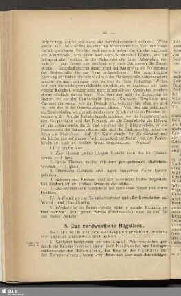 8. Das nordwestliche Hügelland