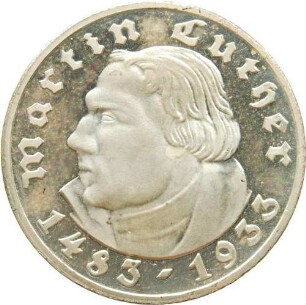 5 Reichsmark - Martin Luther, 450. Geburtstag
