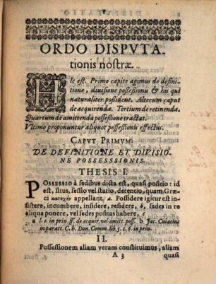 Disputatio Juridica De Acqvirenda, Retinenda Et Amittenda Possessione
