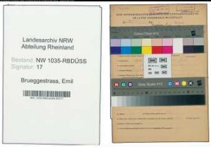 Entnazifizierung Emil Brueggestrass , geb. 22.11.1894 (Foerdermaschinist)