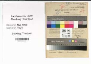 Entnazifizierung Theodor Lodweg , geb. 15.05.1895 (Schuhmacher)