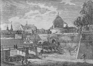 Wilsdruffer Tor : Dresden, Wilsdruffer Tor mit alter Brücke