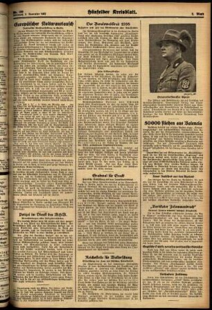 Zweite Ausgabe vom Mittwoch, den 03. November 1937.